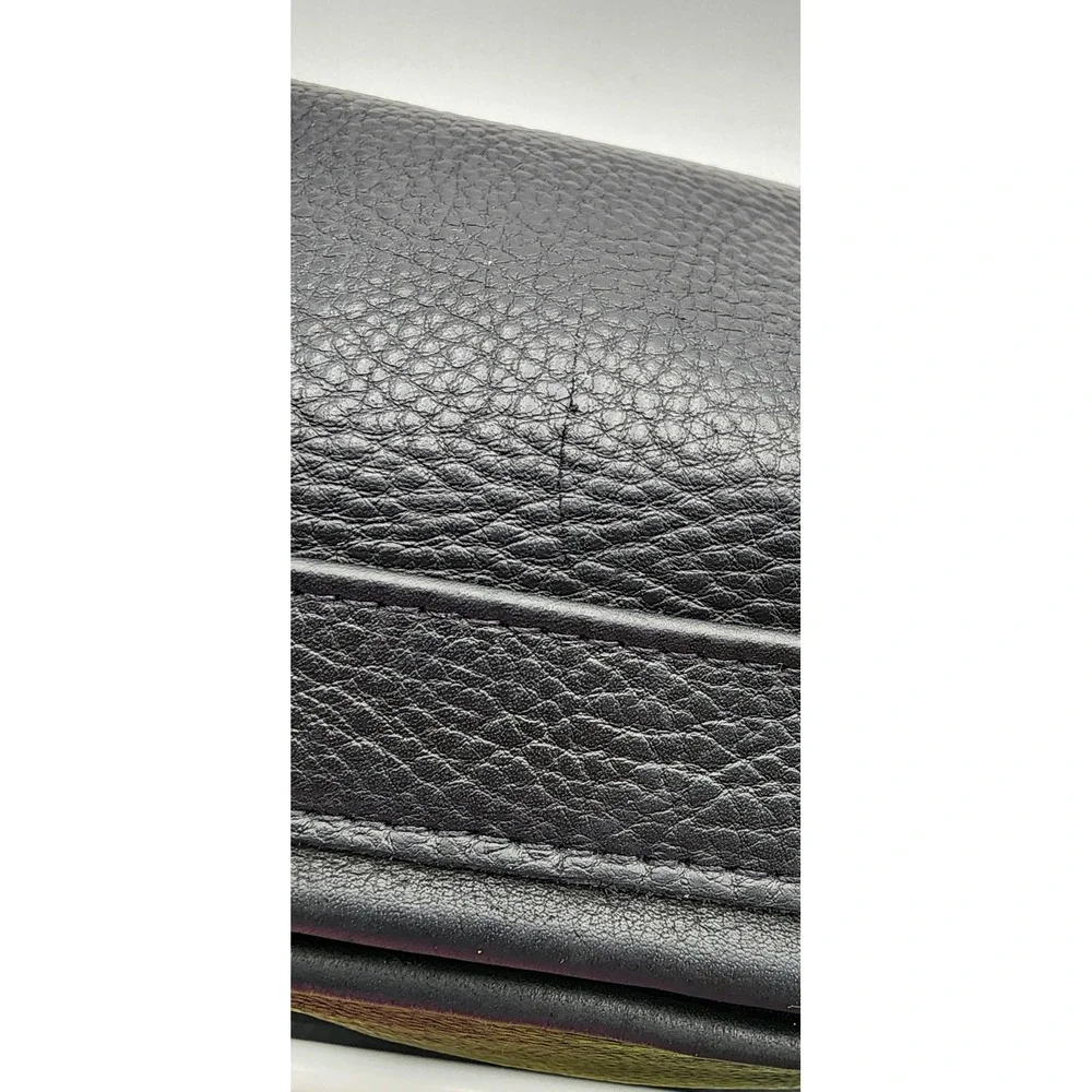 M. London Messenger Black Bag Genuine Leather Made USA Vintage 80-90s Shoulder
